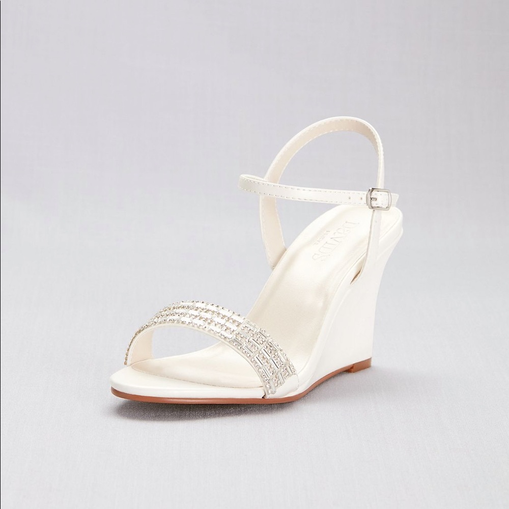 David’s Bridal Sharene Quarter-Strap Wedge